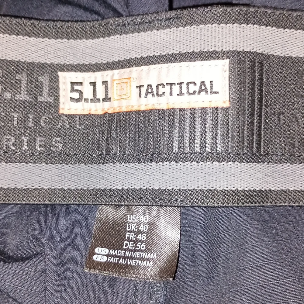 Mens' 5.11 Tactical Black Ripstop Pants Slacks Size 39 x 30.75